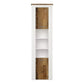 Colonne de salle de bain en bois marron et blanc