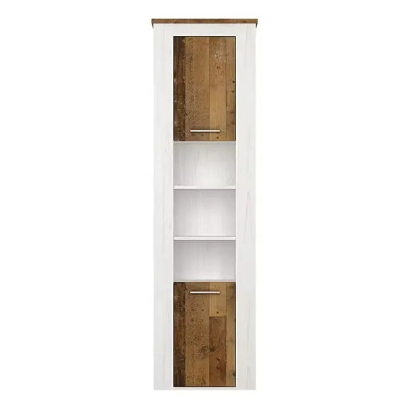 Colonne de salle de bain en bois marron et blanc