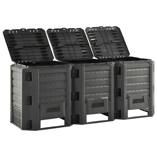Composteur de jardin noir 1200 L