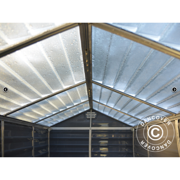 Abri de jardin en polycarbonate 1,85x2,29x2,17m