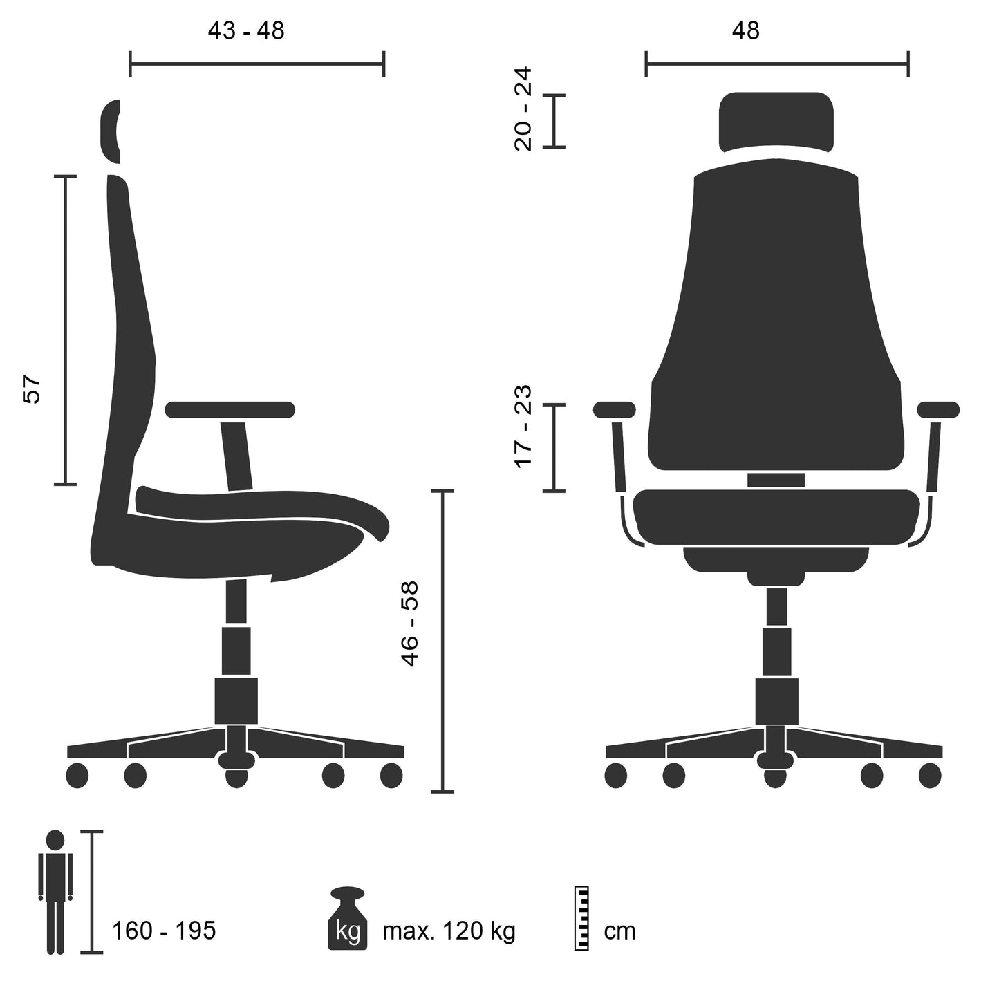 Siège de bureau de qualité professionnelle