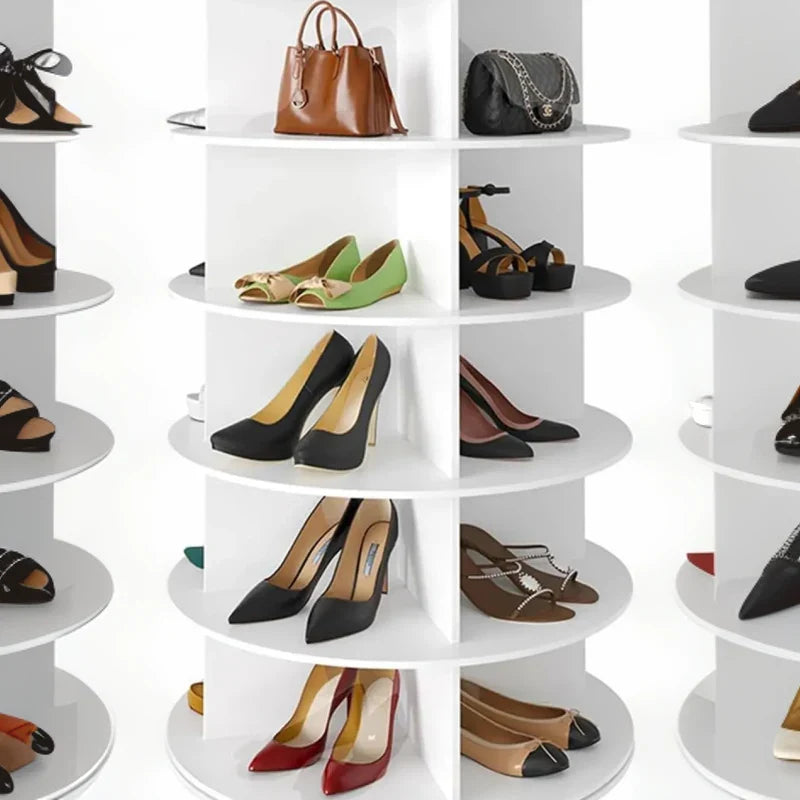 Étagère à chaussures rotative à 360 °