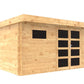 Abri de jardin bois Ep. 28mm, 13 m² – toit plat