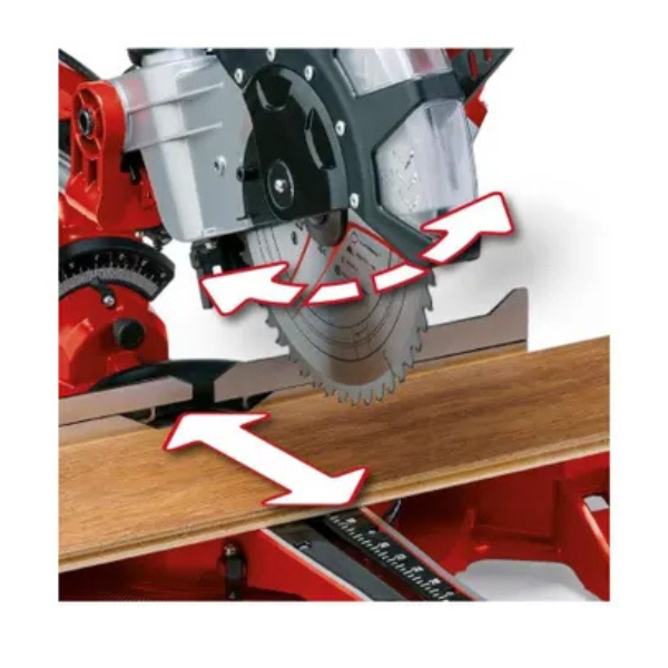 Scie à onglet radiale TC-SM 2534/1 Dual (puissance max. 2350 W, glissière intégré, tête de scie inclinable)