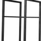 Portes-bûches noir métal 45x170x30 cm
