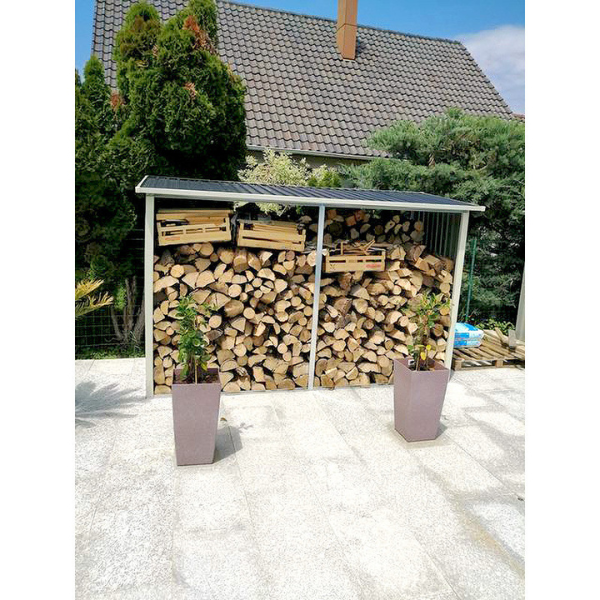 Abri buches en métal anthracite 6 stères