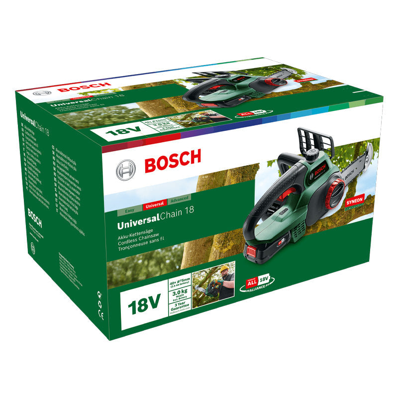 Tronçonneuse sans fil BOSCH UniversalChain 18V outil (machine nue)