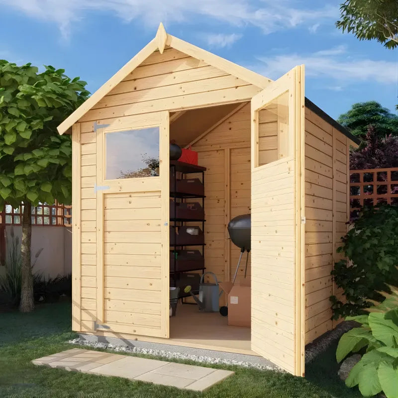 Abri de Jardin - Avec Plancher et Feutre de Toiture