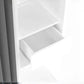 Dressing extensible blanc & gris avec rideau - étagères - double penderie