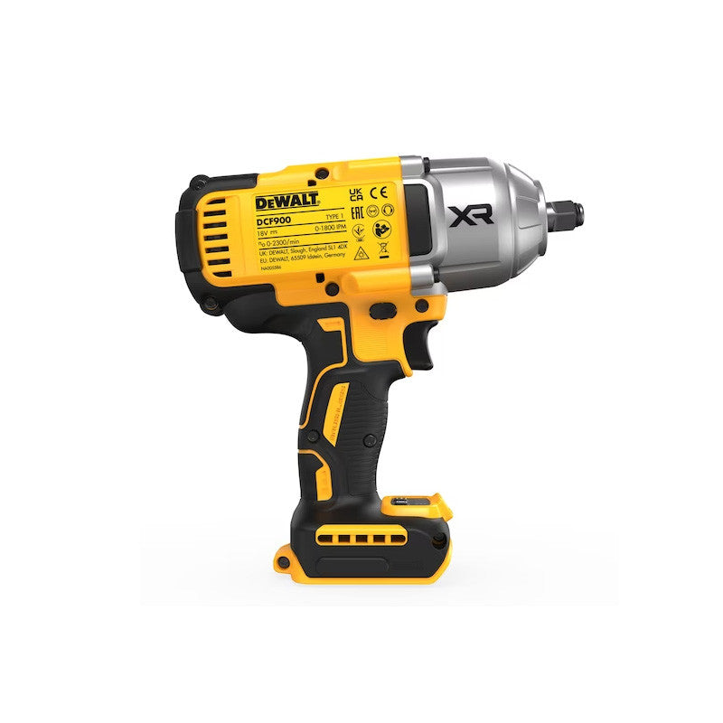 Boulonneuse à chocs ½” 1396 Nm 18V DEWALT DCF900NT-XJ  Brushless avec coffret et jonc de sécurité