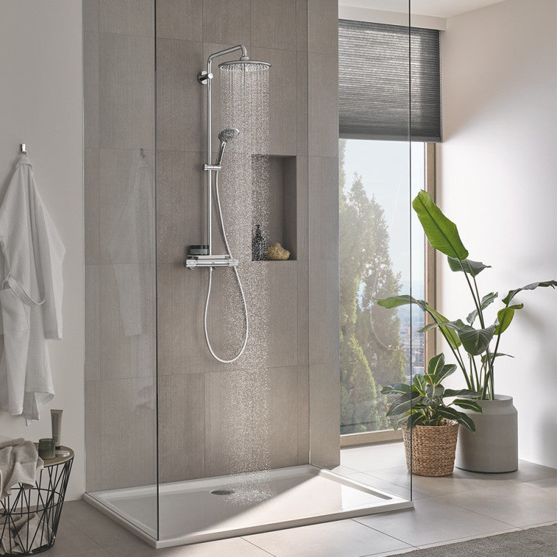 Colonne de douche thermostatique VITALIO SYSTEM 260 GROHE 26403002 tête Ø 26 cm + douchette 3 jets - chrome