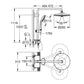 Colonne de douche thermostatique VITALIO SYSTEM 260 GROHE 26403002 tête Ø 26 cm + douchette 3 jets - chrome