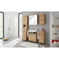 Armoire colonne de salle de bain en bois