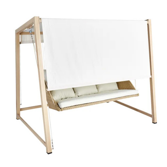 Balancelle 3 places en acier beige