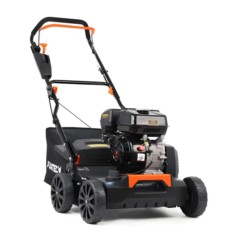 Scarificateur a gazon thermique - 212cm3 largeur 40cm sac 45l 18 lames 24 griffes