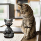 Statue de méditation de yoga chat heureux
