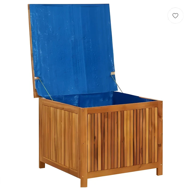 Boîte de rangement de jardin 75x75x58 cm bois d'acacia solide