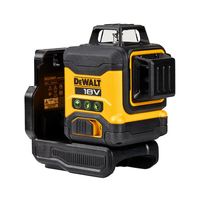 Niveau laser multi-lignes compact 3 faisceaux verts à 360° 18V DEWALT DCLE34031D1-QW avec une batterie 2,0 Ah