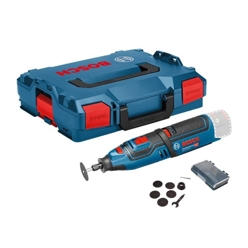 Outil multifonction rotatif BOSCH 06019C5002  GRO 12V-35 en coffret L-boxx avec accessoires - Machine Nue