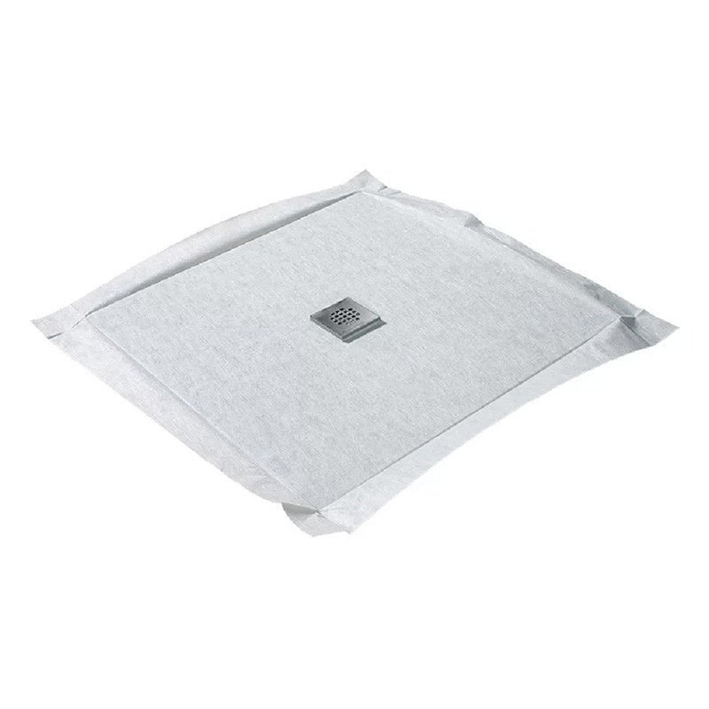 Receveur à carreler 120x120cm MARMOX RC120FLAT - Avec grille carrée centrée