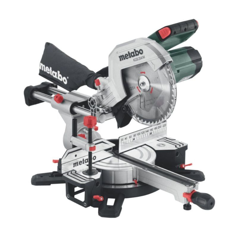 Scie à onglet radiale METABO KGS 254 M - 613254000 - 1450 Watts - 254mm 47° (version 2023)