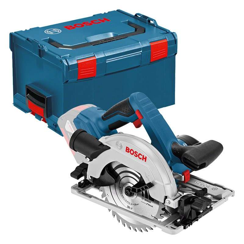 Scie Circulaire sans fil Ø165 BOSCH 06016A2101 - GKS 18V-57G Professional (machine nue) + L-Boxx